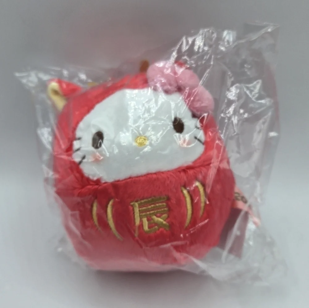 Sanrio Hello Kitty Daruma Mascot Plush Keychain Year of the Dragon 2024